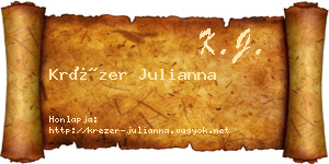 Krézer Julianna névjegykártya